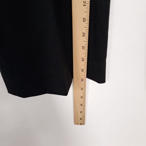 CLUB MONACO Straight Wool Pants Women's Size 2 Black Trousers Career Lightweight - Picture 13 of 13